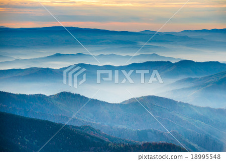 Blue mountains and hills 18995548