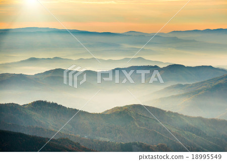 Blue mountains and hills 18995549