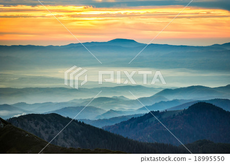 Blue mountains and hills 18995550