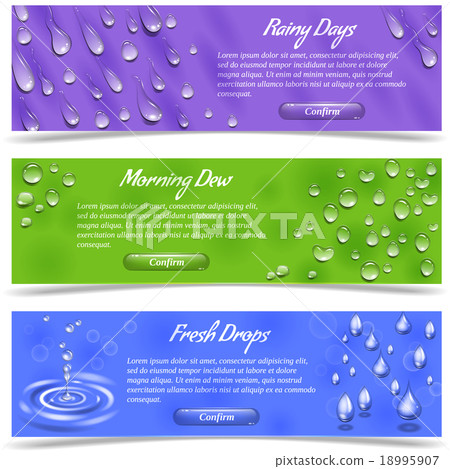 Water Drop Banner Set Water Drop Banner Set 18995907