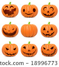 Funny Halloween pumpkins 18996773