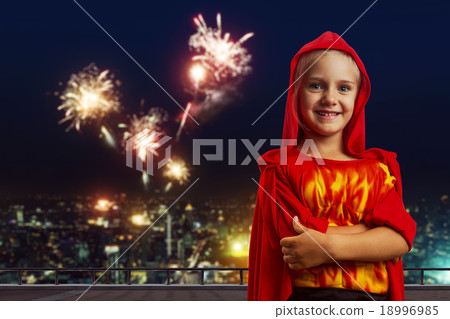 Smiling little girl in costume Smiling little girl in costume 18996985