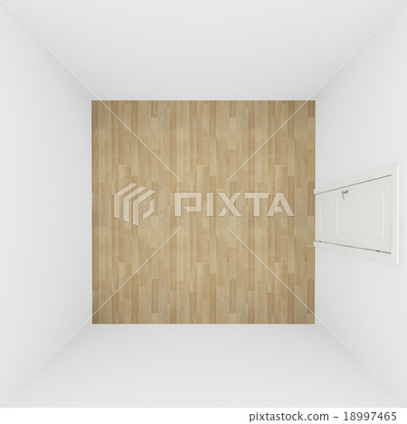 white wall empty room on top view,3d interior  18997465