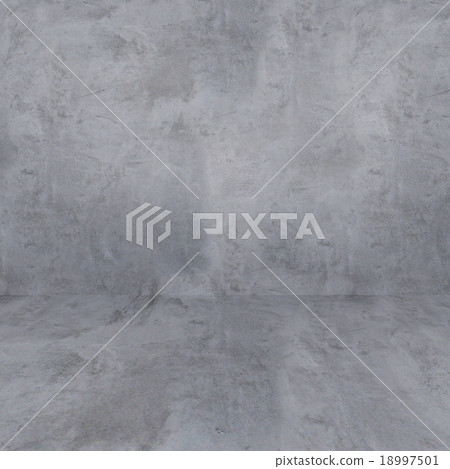 concrete wall with concrete floor,3d  18997501