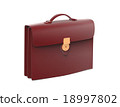 Black leather briefcase 18997802