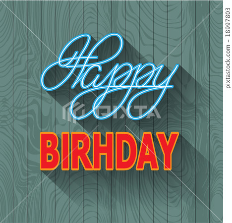 Happy Birthday lettering - handmade calligraphy. Happy Birthday lettering - handmade calligraphy. 18997803