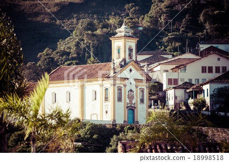 View of a church of ouro preto in minas gerais  18998518