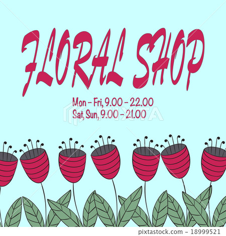 Design concept for floral shop or salon.  18999521