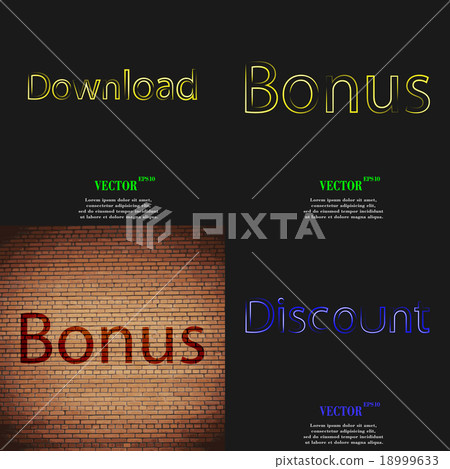 Set of the most popular web design icons on abstra Set of the most popular web design icons on abstra 18999633