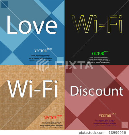 Set of the most popular web design icons on abstra Set of the most popular web design icons on abstra 18999936