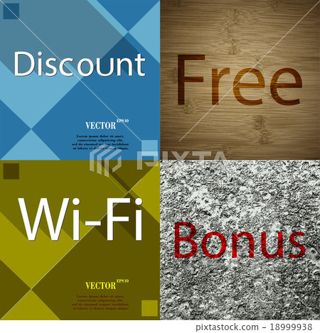 Set of the most popular web design icons on abstra 18999938