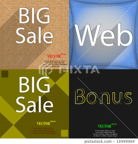 Set of the most popular web design icons on abstra Set of the most popular web design icons on abstra 18999984