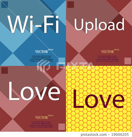 Set of the most popular web design icons on abstra Set of the most popular web design icons on abstra 19000205