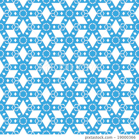 blue pattern Eskimoan snowflakes 19000366