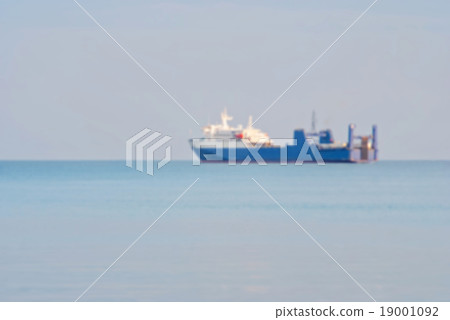 Cargo ship, blur abstract background Cargo ship, blur abstract background 19001092