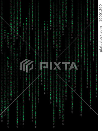Green binary code on black background Green binary code on black background 19001260