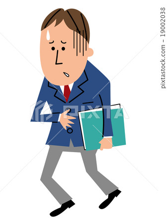 A man holding down his chest with poor physical condition 19002038