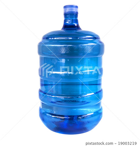 clear blue drinking water container isolated  19003219