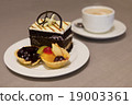 beautiful, cakes and snack with coffee cup 19003361