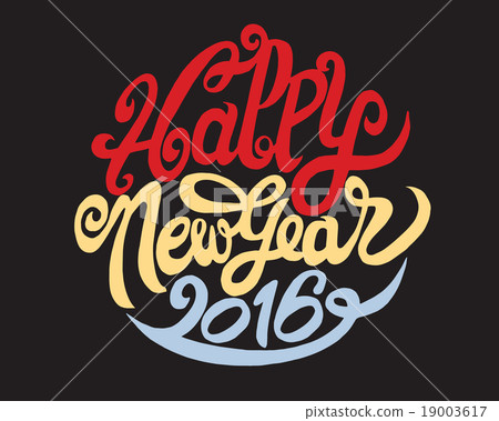 Hand drawing Doodle of happy new year 19003617