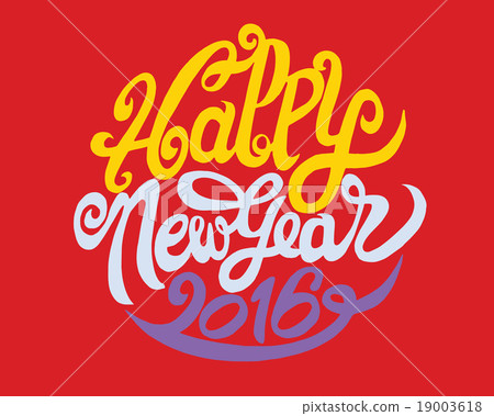 Hand drawing Doodle of happy new year Hand drawing Doodle of happy new year 19003618