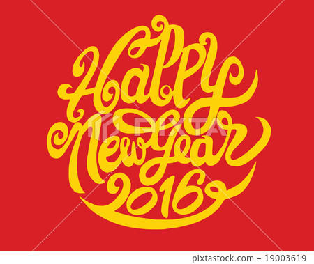 Hand drawing Doodle of happy new year 19003619