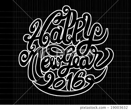 Hand drawing Doodle of happy new year 19003632