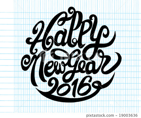 Hand drawing Doodle of happy new year 19003636