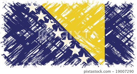Bosnia and Herzegovina grunge flag. Vector - Stock Illustration ...