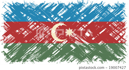 Azerbaijani grunge flag. Vector illustration. Azerbaijani grunge flag. Vector illustration. 19007427