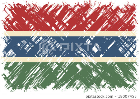 Gambian grunge flag. Vector illustration. 19007453