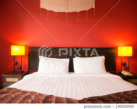 bedroom with oriental style 19008098