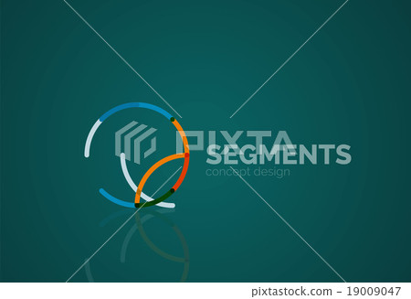 Vector outline minimal abstract geometric logo Vector outline minimal abstract geometric logo 19009047