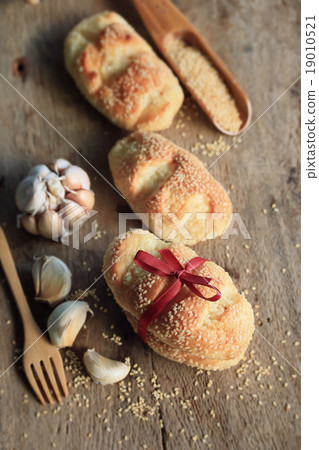 Bread garlic with sesame Bread garlic with sesame 19010521