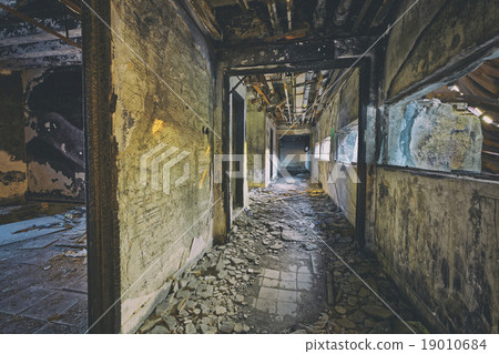 Old abandoned ruin factory damage building Old abandoned ruin factory damage building 19010684