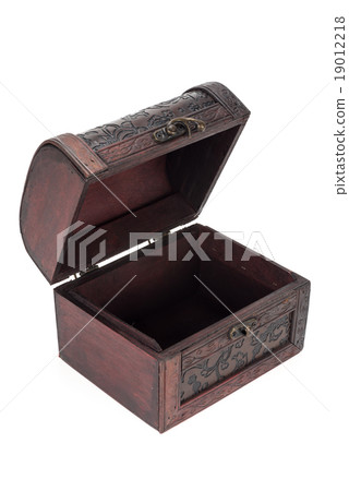 Vintage wood teasure box have lock beside 19012218