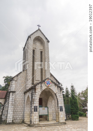 The Catholic church in Sa Pa, Vietnam 19012397