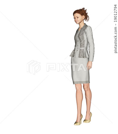 女性時尚點菜perming3DCG插圖素材 女性時尚點菜perming3DCG插圖素材 19012794