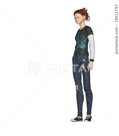 女性時尚點菜perming3DCG插圖素材 女性時尚點菜perming3DCG插圖素材 19012797