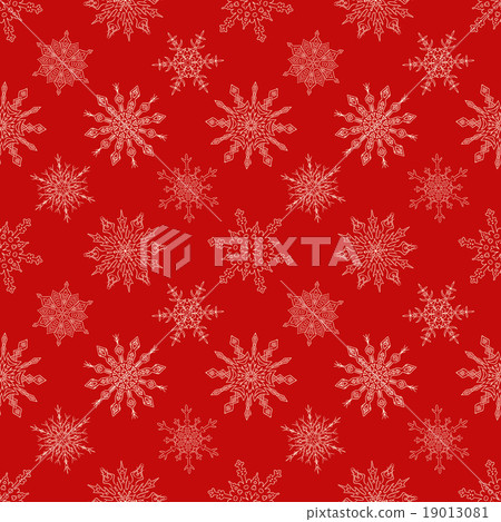 Seamless Christmas red pattern with snowflakes - Stock Illustration ...