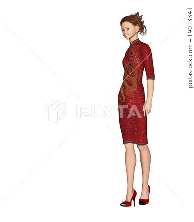 女性時尚點菜perming3DCG插圖素材 女性時尚點菜perming3DCG插圖素材 19013341