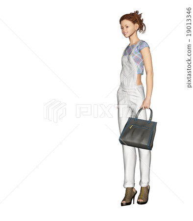 女性時尚點菜perming3DCG插圖素材 女性時尚點菜perming3DCG插圖素材 19013346