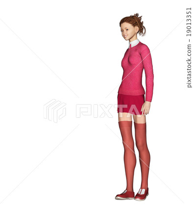 女性時尚點菜perming3DCG插圖素材 女性時尚點菜perming3DCG插圖素材 19013351