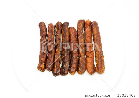 Ripe tamarind on white background 19013405