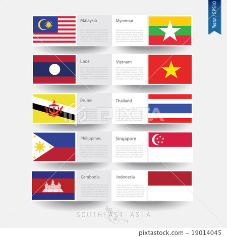 flags of nations that are member of AEC , ASEAN 19014045