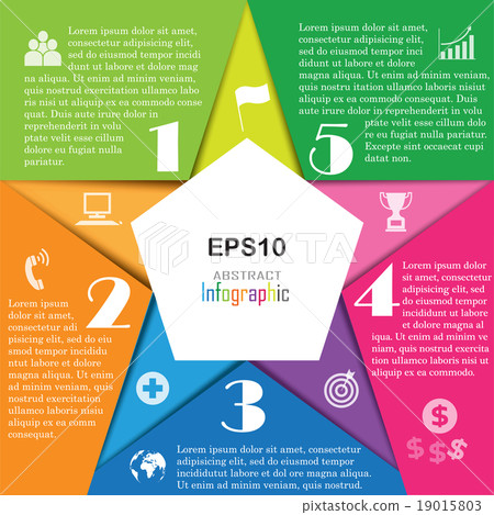 Colorful abstract star infographic 19015803