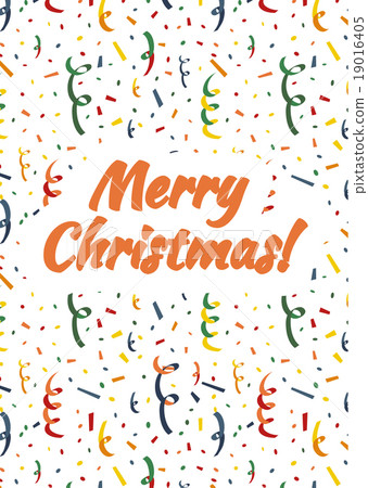 Merry Christmas card cover with exploding popper 19016405