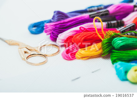 Embroidery floss and needle Embroidery floss and needle 19016537