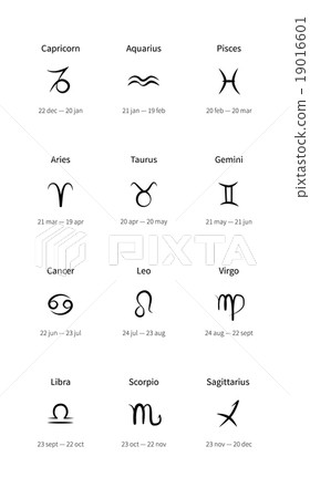 Signs of the zodiac black icons Signs of the zodiac black icons 19016601