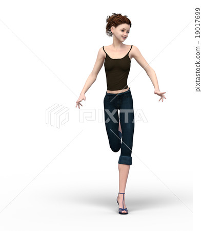 女性時尚點菜perming3DCG插圖素材 女性時尚點菜perming3DCG插圖素材 19017699